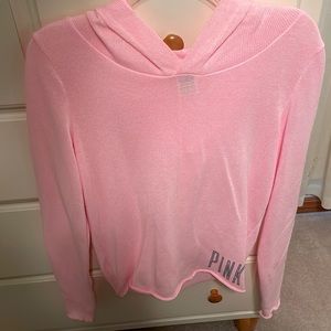 Pink knitted hoodie. Size xs from Victoria secret pink